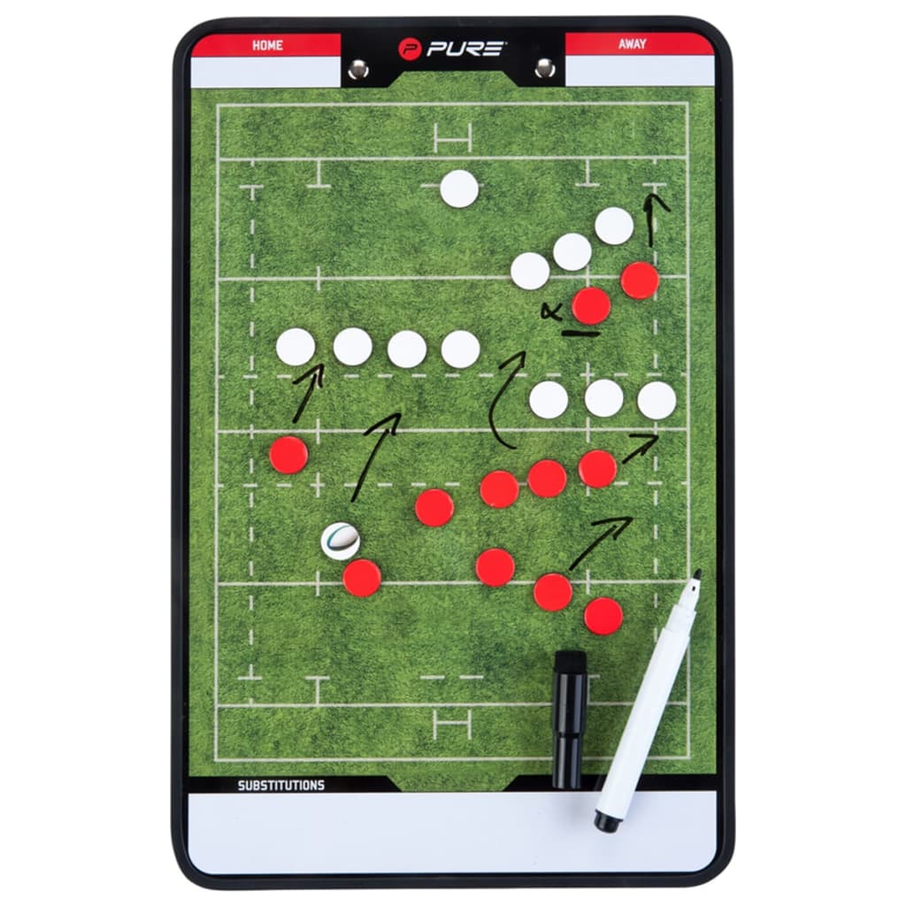 

Pure2Improve Coach-bord dubbelzijdig rugby 35x22 cm P2I100670