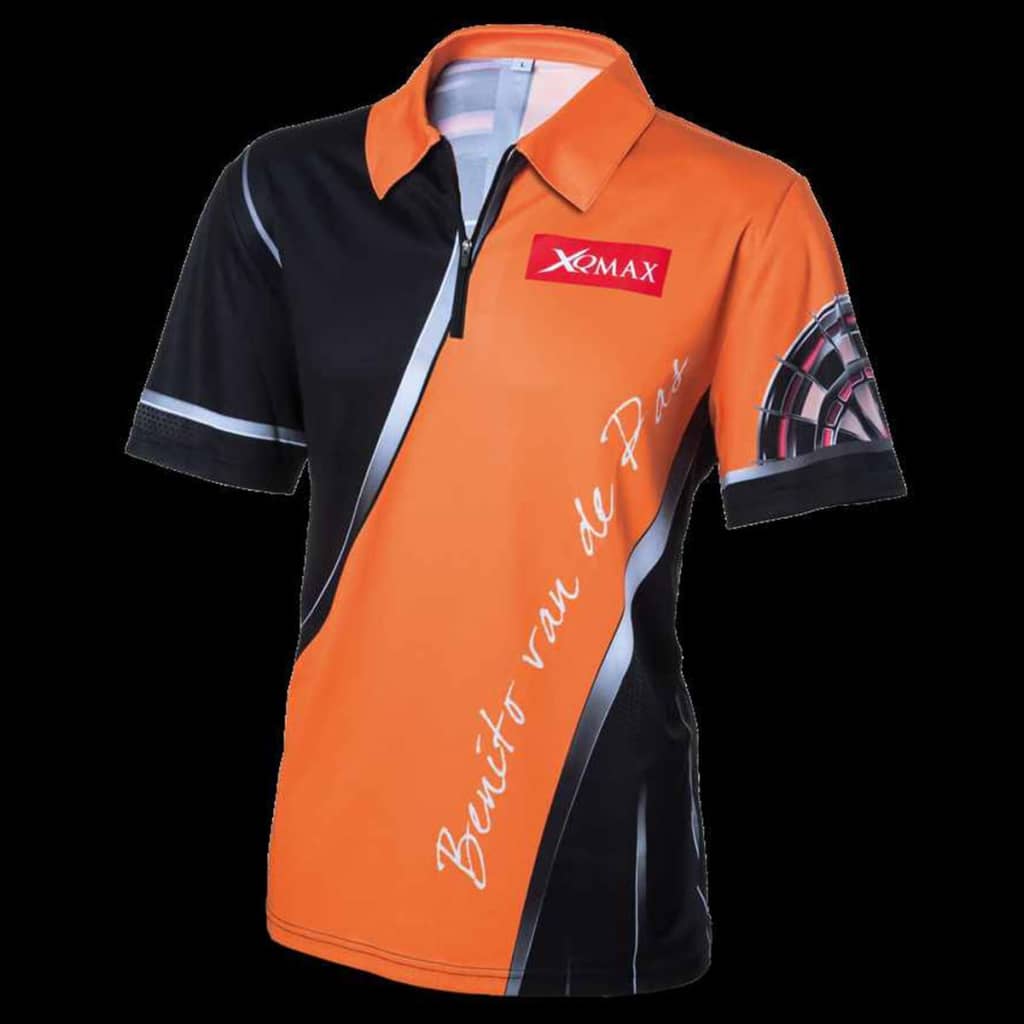 VidaXL - XQmax Darts BvdP replica wedstrijdshirt oranje maat L QD9200240