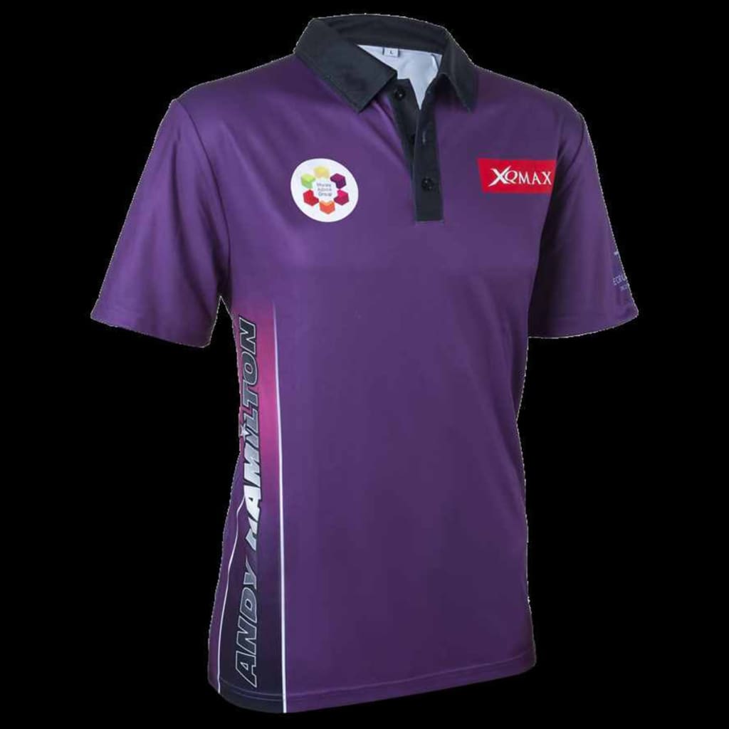 XQmax Darts Andy Hamilton replica wedstrijdshirt paars XXL QD9200360