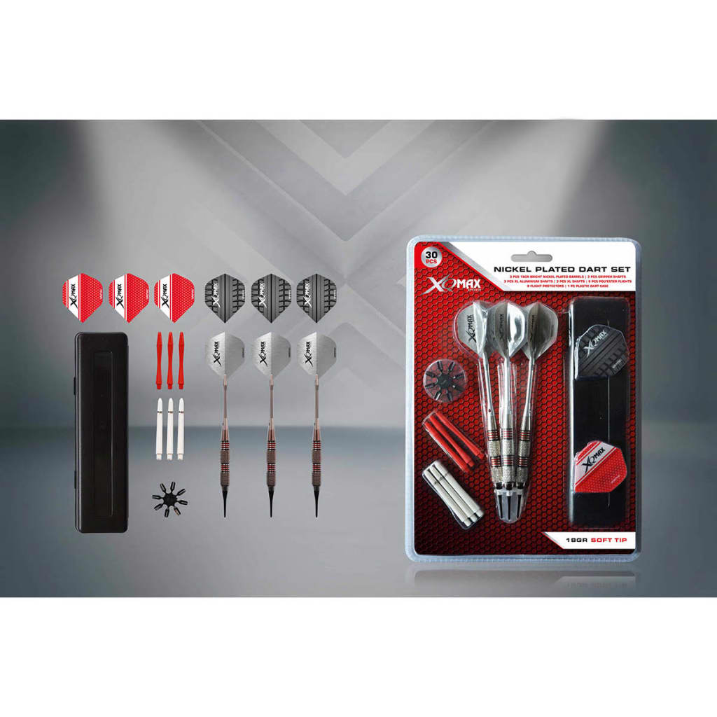 

XQmax Darts XQmax Dart set soft tip vernikkeld 18 g 30-delig QD7000690
