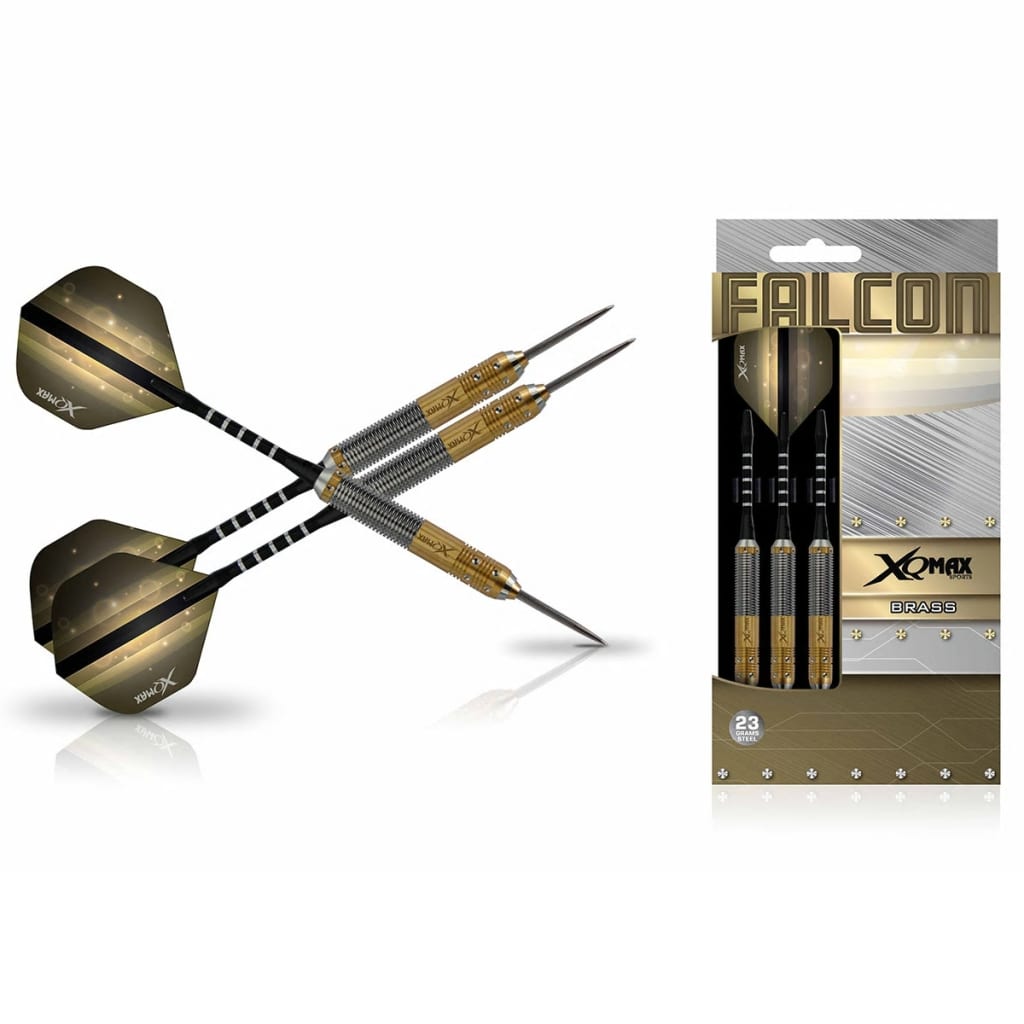 XQmax Darts Set de dardos Falcon 3 piezas 23g latón acero QD1103170 Multicolor