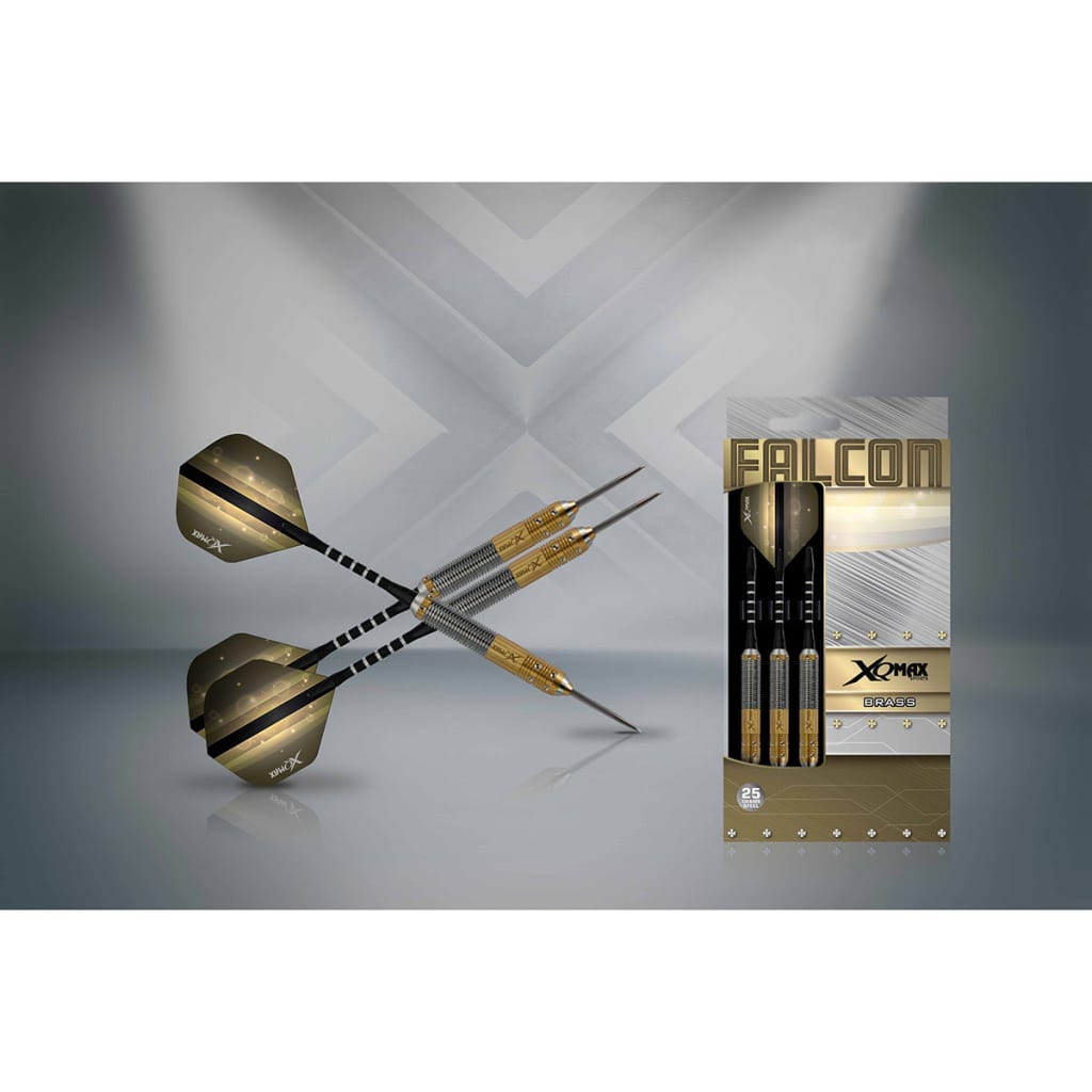 VidaXL - XQmax Darts Dart set Falcon 25 g messing staal 3 st QD1103170
