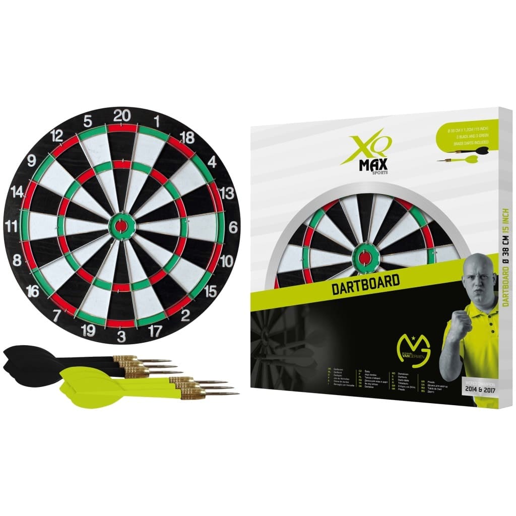 XQ Max Dartbord met 6 dartpijlen (37cm)