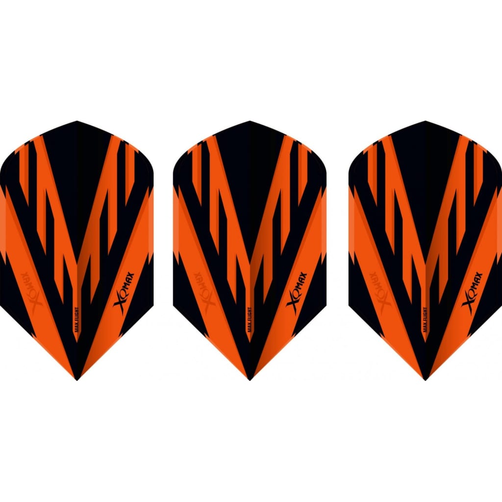 XQ Max flights PVC Slim-cuts 100 micron oranje/zwart 3 stuks