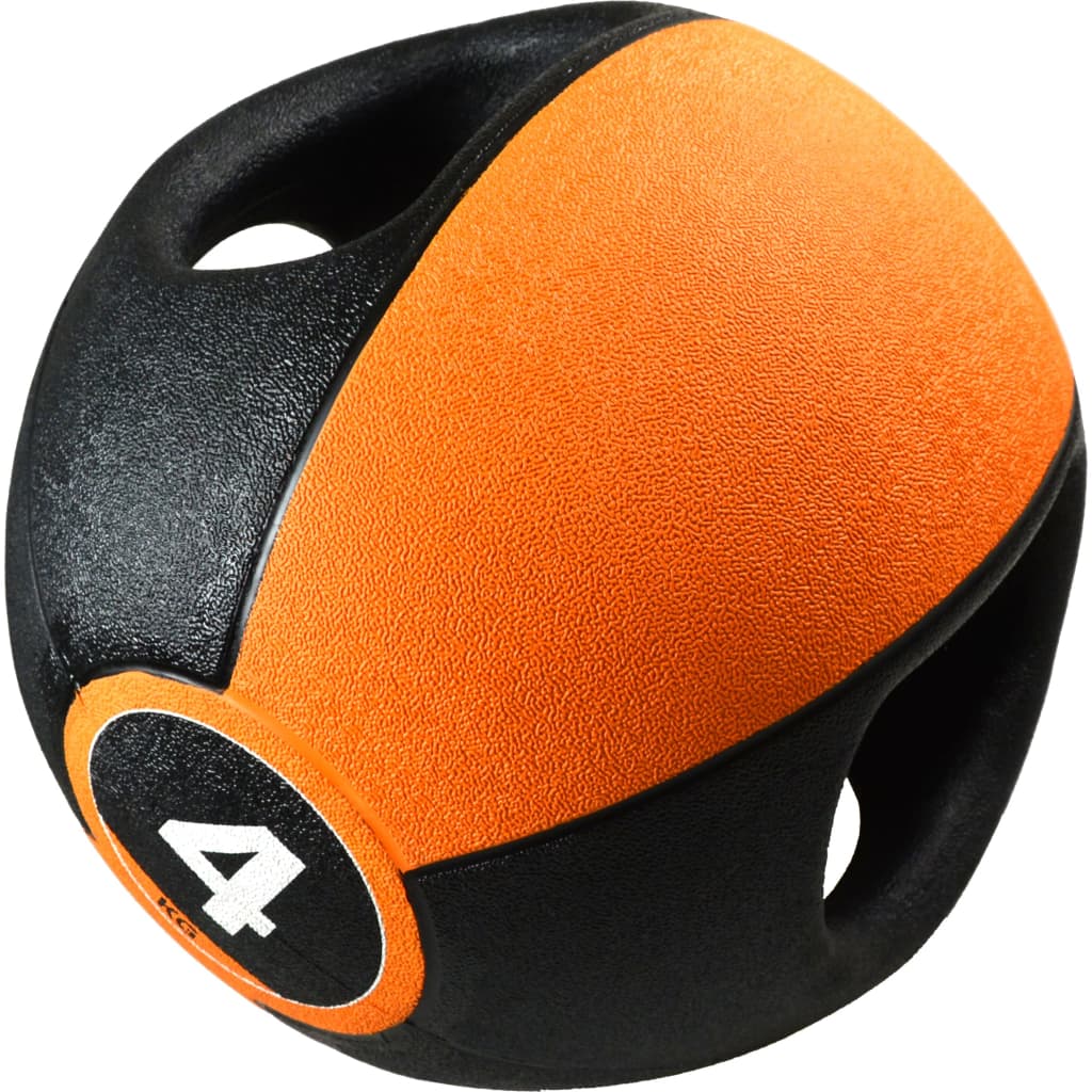 Afbeelding Pure2Improve Medicijnbal met handvatten 4 kg oranje door Vidaxl.nl