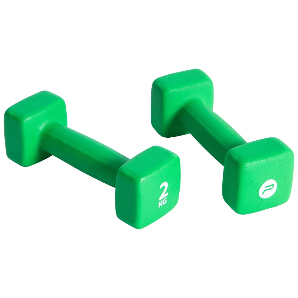 Pure2Improve Dumbbell Set 2x2 kg Neoprene Green