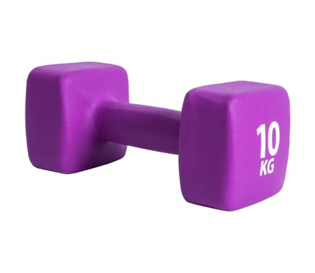 Pure2Improve Ganteră, violet, neopren, 10 kg