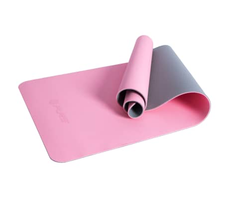 Pure2Improve Yogamatte 173×58×0,6 cm Rosa und Grau