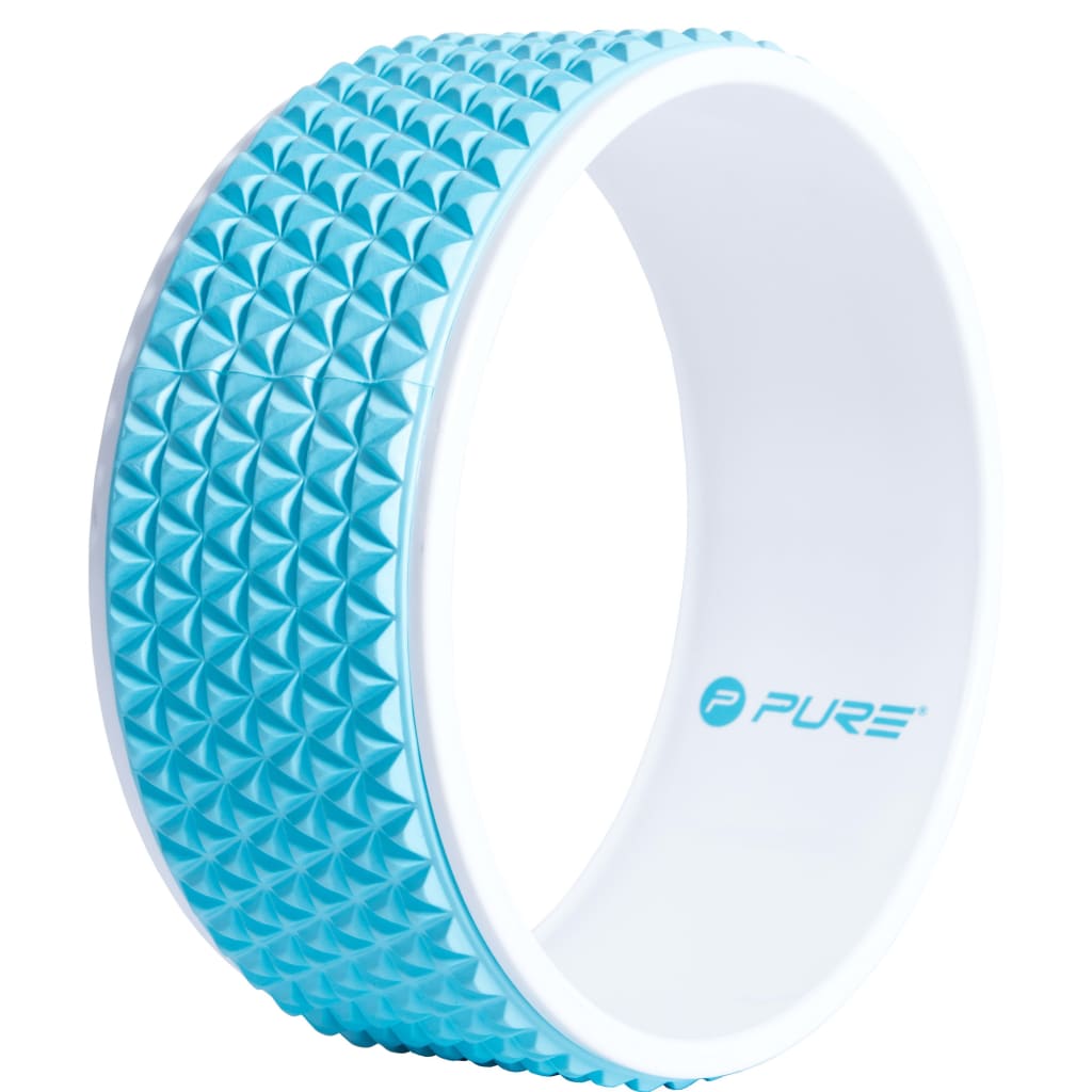 Pure2Improve Roue de yoga 34 cm Bleu et blanc