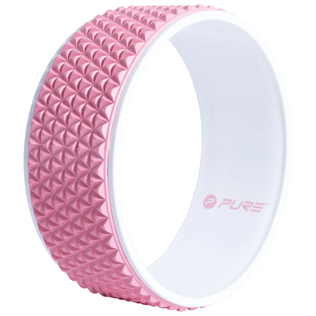 Afbeelding Pure2Improve Yogawiel 34 cm roze en wit door Vidaxl.nl