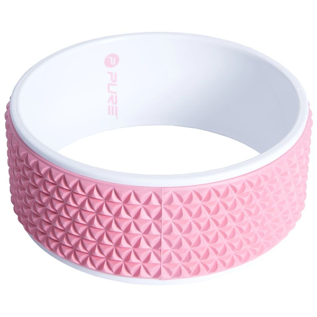 Pure2Improve Roue de yoga 34 cm Rose et blanc