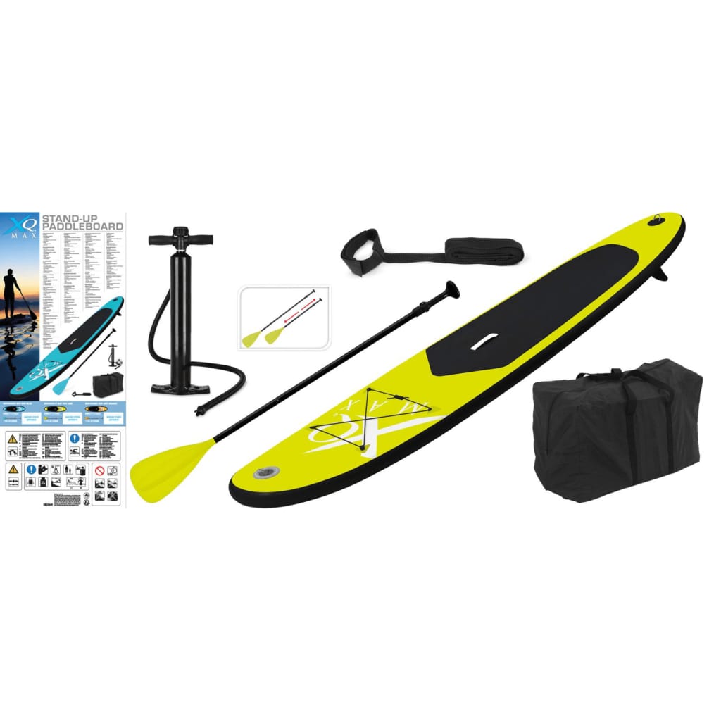 XQ Max Stand-up-Paddle-Board 285 cm Aufblasbar Limettengrün & Schwarz