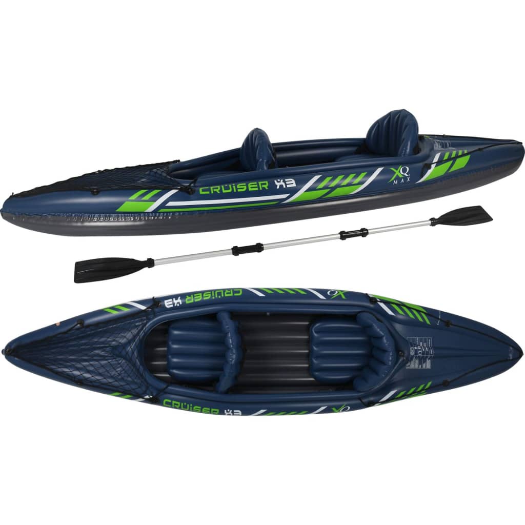 XQ Max Kajak Cruiser X3 342x76x32 cm blauw en groen afbeelding