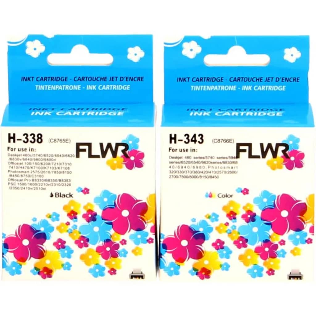 Hp Flwr 338 En 343 Multipack Zwart En Kleur Cartridge hp kopen in de aanbieding Hp Flwr 338 En 343 Multipack Zwart En Kleur Cartridge hp kopen in de aanbieding