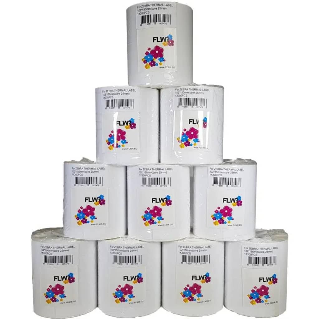 Zebra Huismerk Verzendetiketten 102X150 10 Pack Wit Labels zebra kopen in de aanbieding