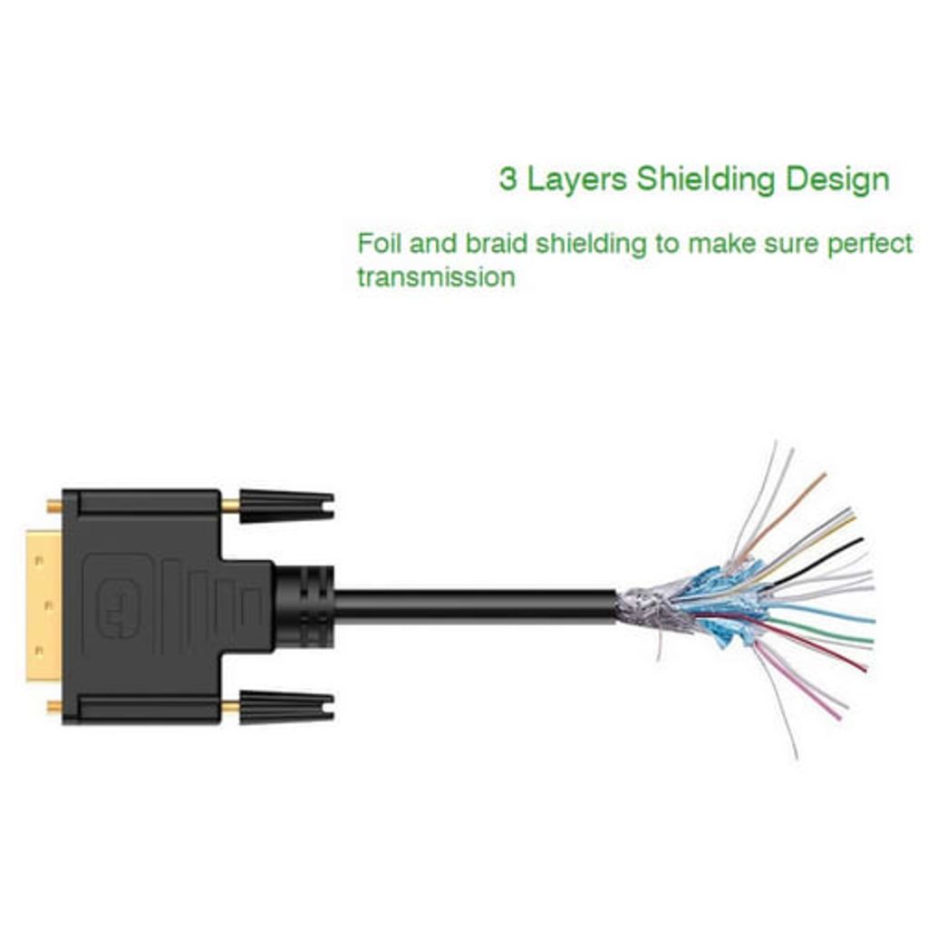 Haverco Hdmi Naar Dvi 241 Pin 2 Meter Adapter Kabel Gold Male haverco kopen in de aanbieding