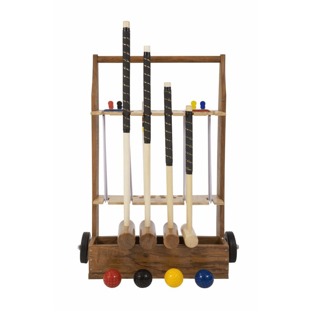 Ubergames Familie Croquet set, 4-persoons-Trolley