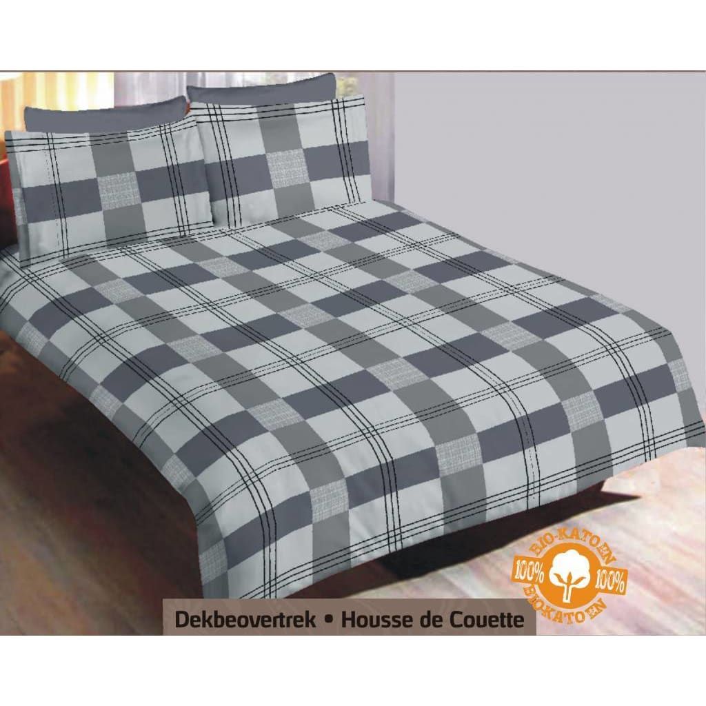 Merkloos Dekbedovertrek Flanel Grijs Geblokt Maat Lits Jumeaux 260 X 240 Cm huismerk kopen in de aanbieding Merkloos Dekbedovertrek Flanel Grijs Geblokt Maat Lits Jumeaux 260 X 240 Cm huismerk kopen in de aanbieding