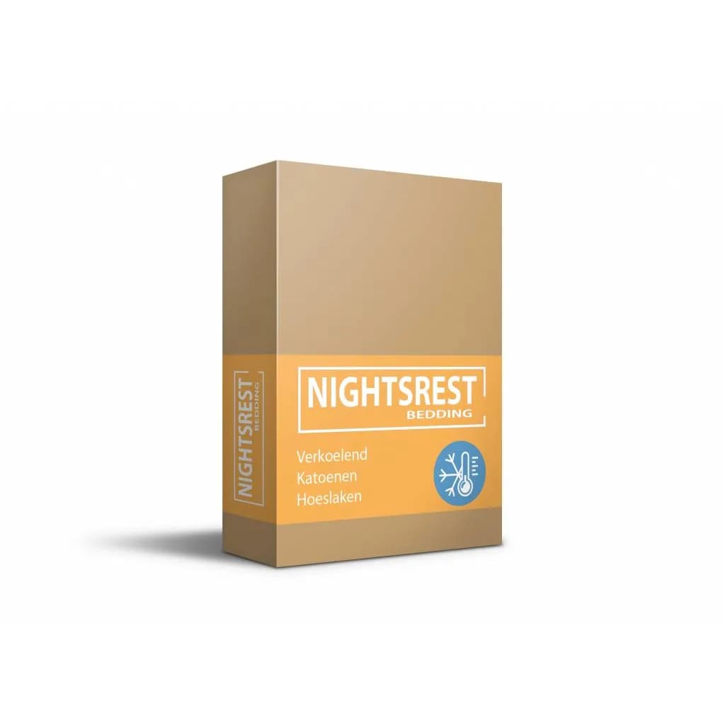 Merkloos Verkoelende Katoenen Hoeslaken Taupe Maat 160X200Cm huismerk kopen in de aanbieding