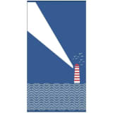 VDM strandlaken Vuurtoren 170 x 90 cm blauw