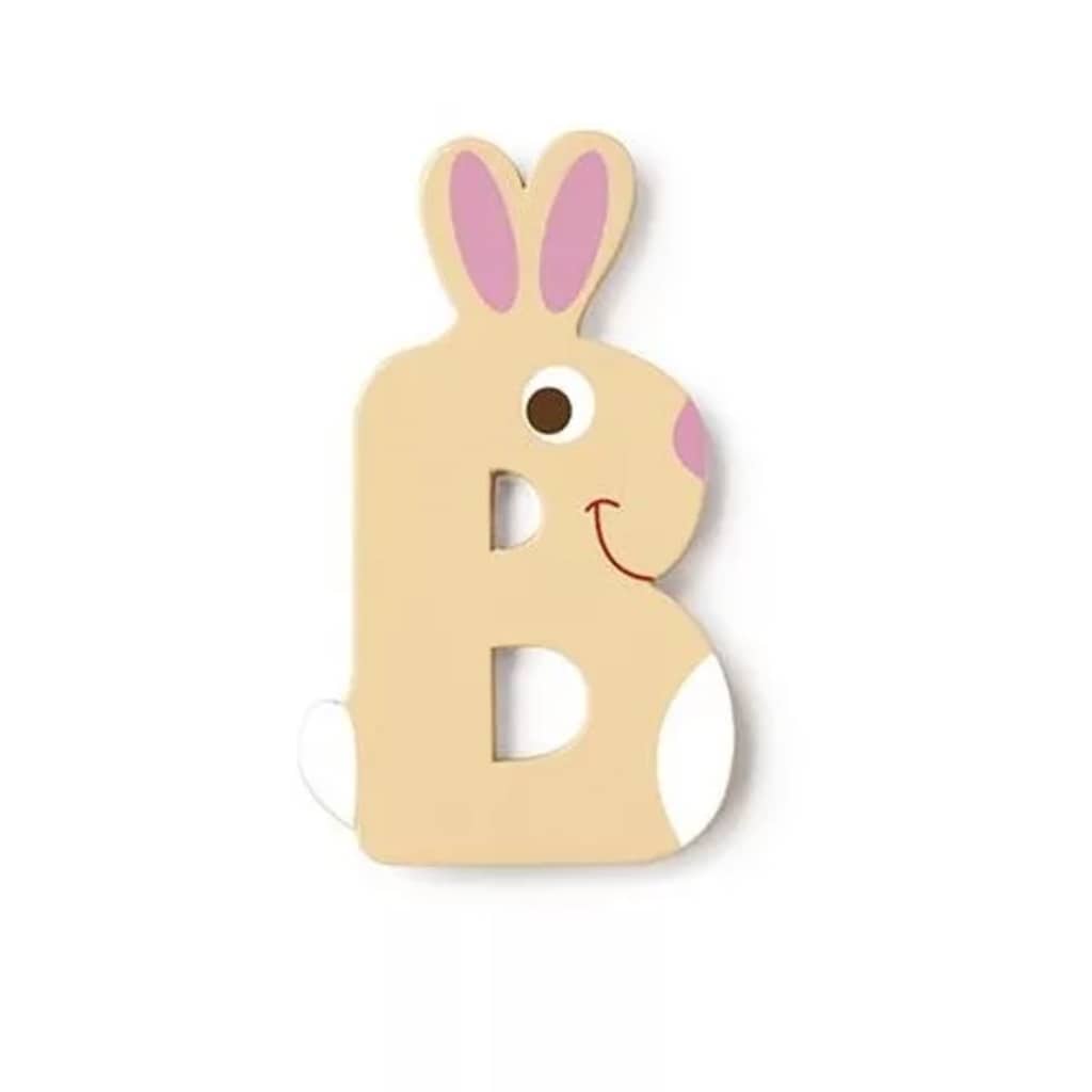 Scratch letter B konijn crème 5.5 cm
