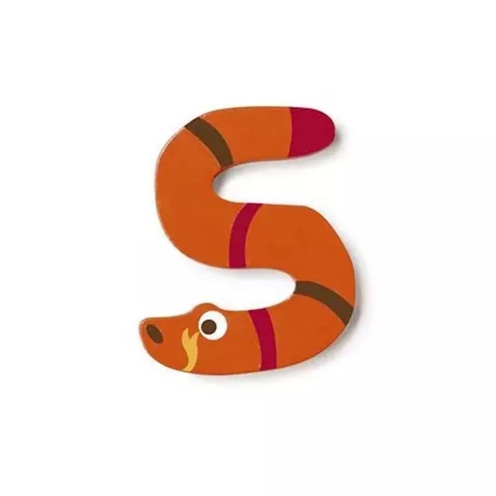 Scratch letter S slang oranje 5.5 cm