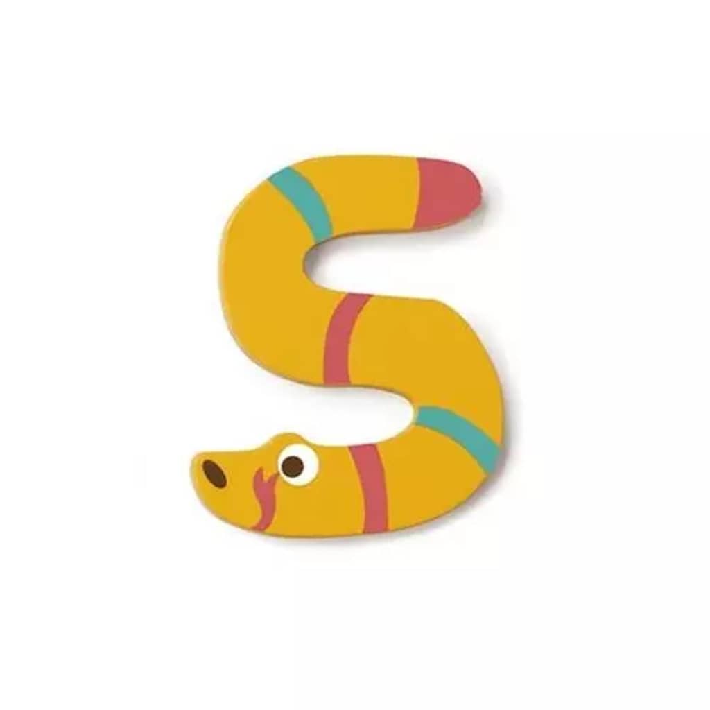 Scratch letter S slang geel 5.5 cm