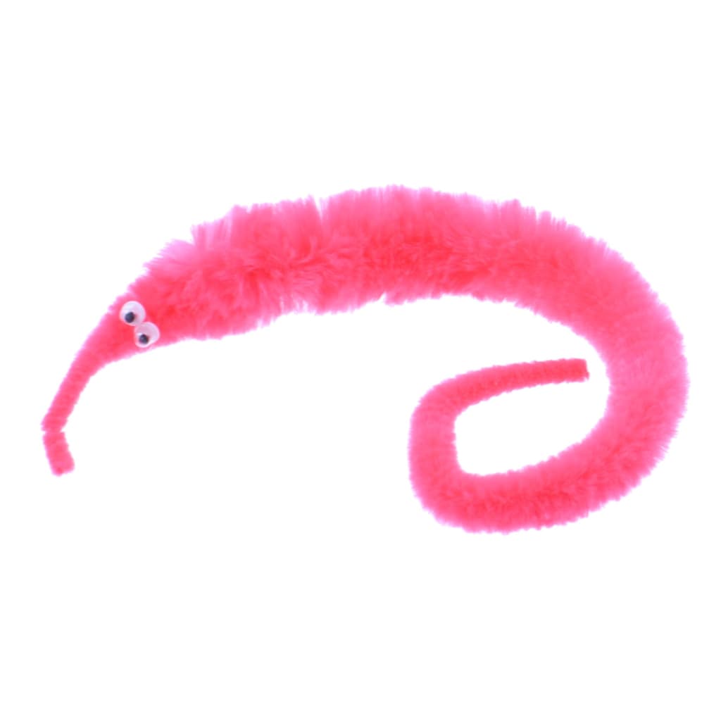 Kids Fun magische worm met draad 20 cm roze