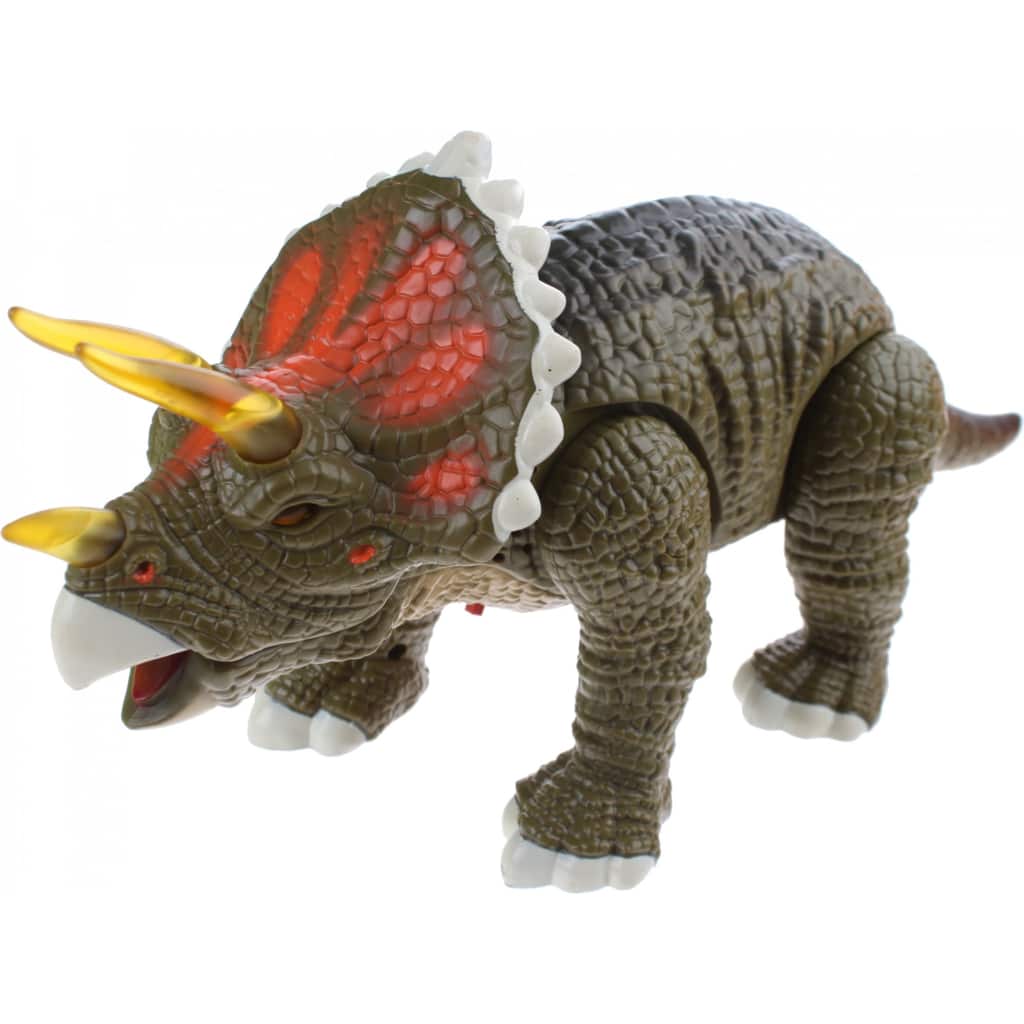 Jonotoys Triceratops met licht en geluid donkergroen 33 cm