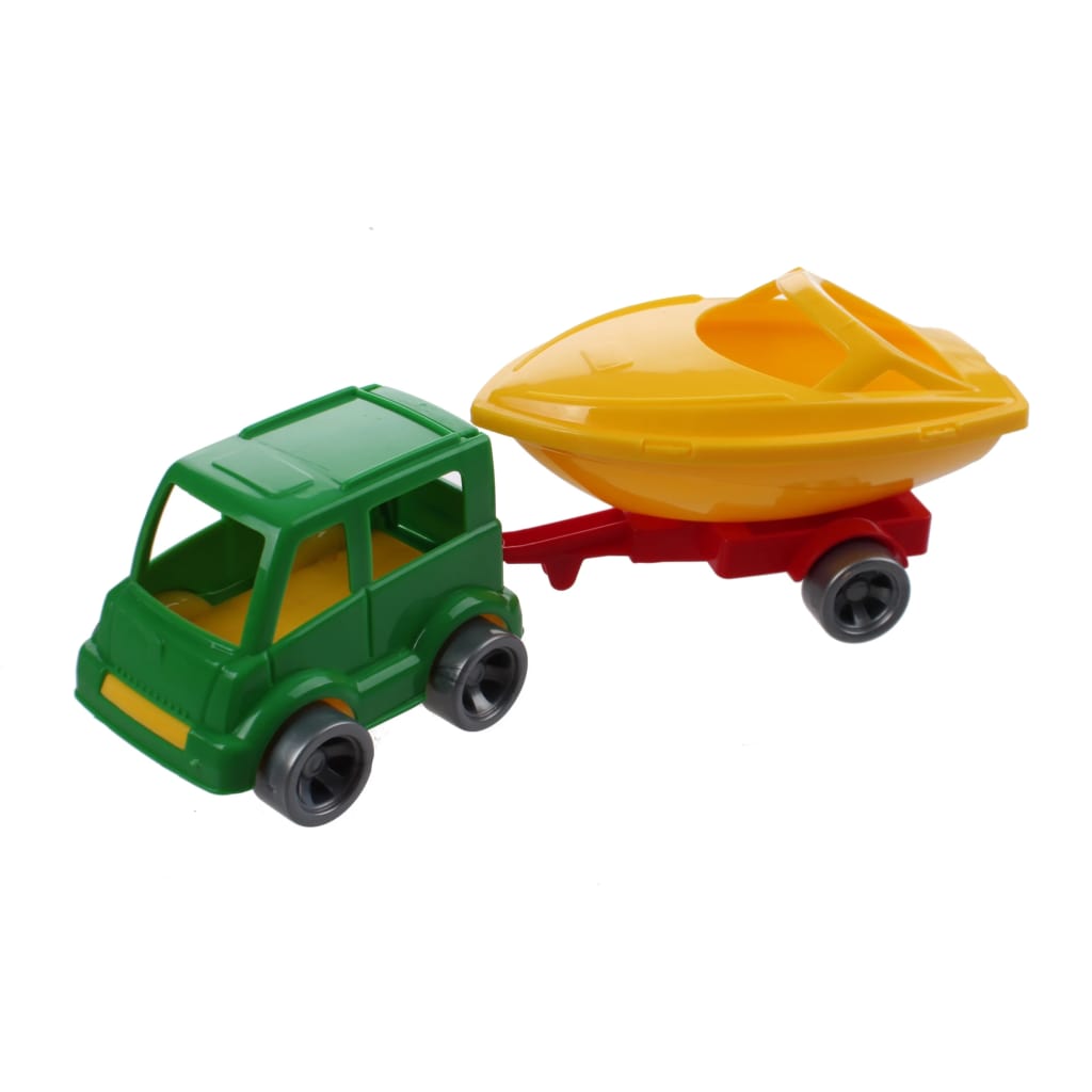 Afbeelding Wader Kids Cars aanhanger met boot groen/geel door Vidaxl.nl