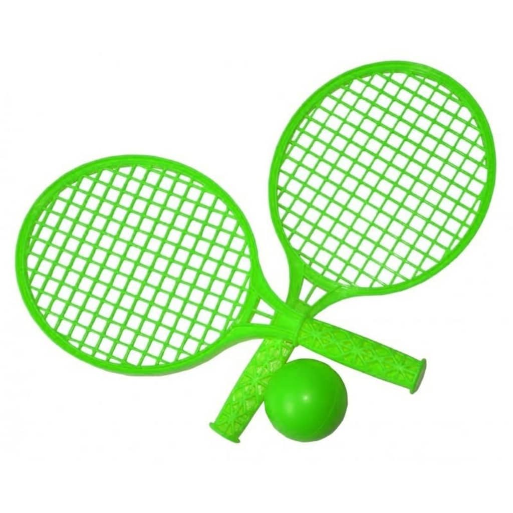 Afbeelding Playfun tennisset groen 3-delig 37 cm door Vidaxl.nl