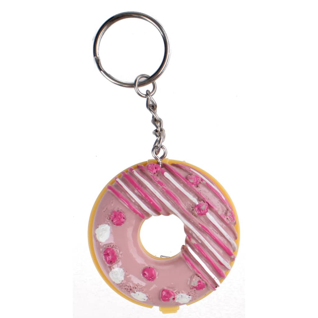 Create It! Create It! Create It! sleutelhanger donut met lipbalsem 4,5 cm roze