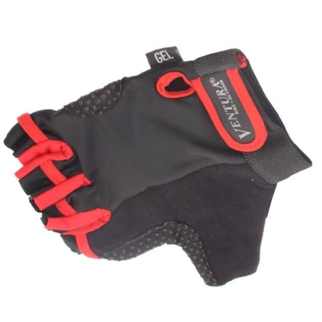 Ventura fietshandschoenen gel rood maat M