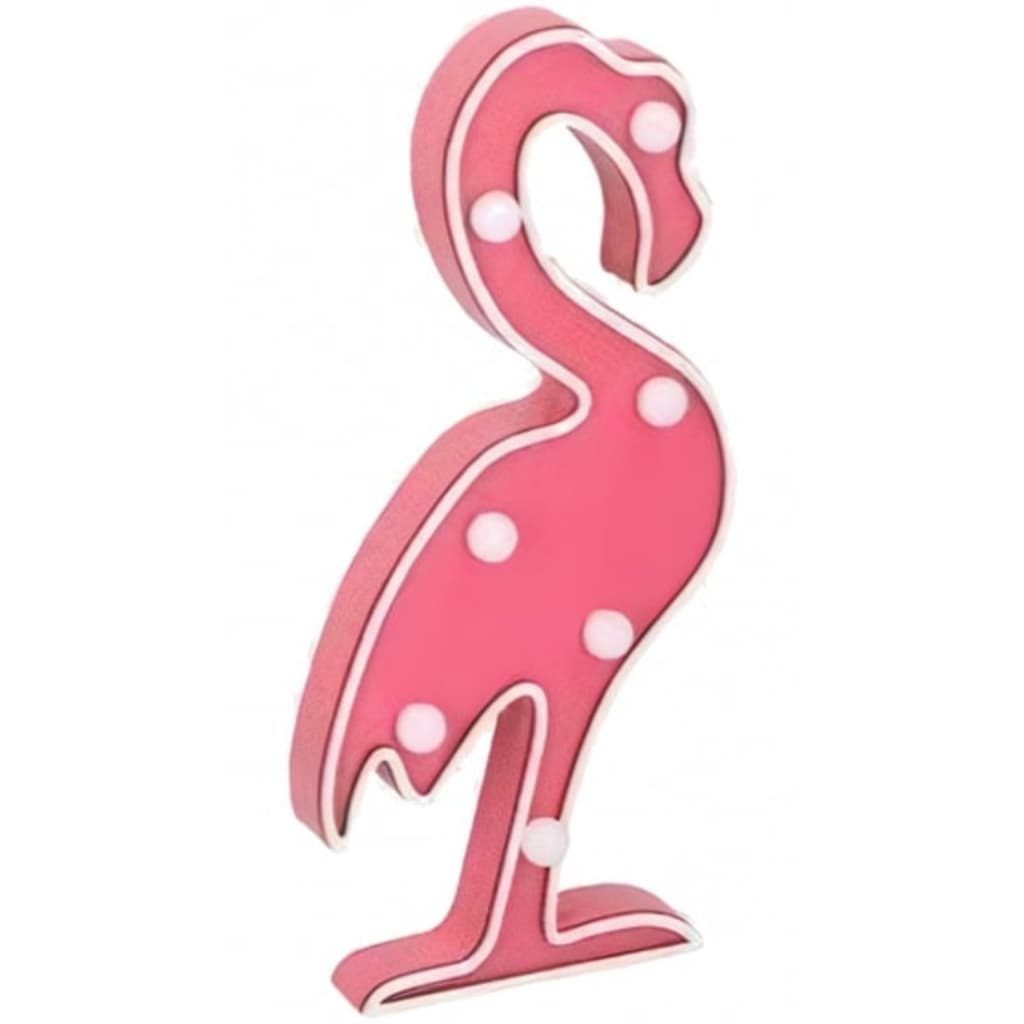 Arti Casa decoratieverlichting Flamingo led 24 cm hout roze