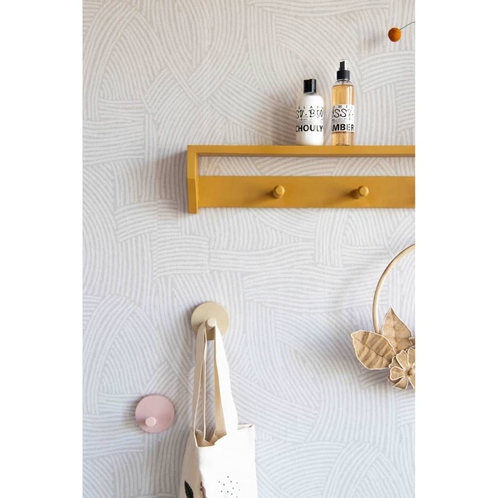 Kids Depot Kleiderhaken Xion 8 cm Holz Grauweiß 4 Stk.