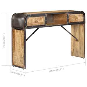 Příborník 120 x 30 x 75 cm masivní mangovníkové dřevo - obrázek 8