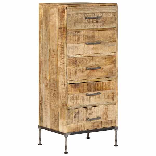 vidaXL kummut, 45 x 35 x 106 cm, toekas mangopuit