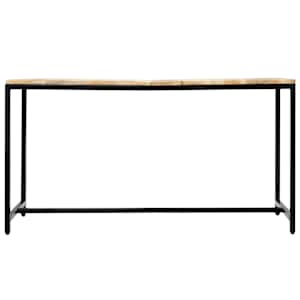 Jídelní stůl 140 x 70 x 75 cm masivní hrubé mangovníkové dřevo - obrázek 3