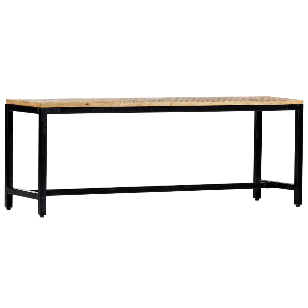 vidaXL Jedálenská lavica 120 cm masívne surové mangovníkové drevo