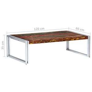 Konferenční stolek 120 x 60 x 35 cm masivní recyklované dřevo - obrázek 6