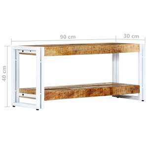 TV stolek 90 x 30 x 40 cm masivní mangovníkové dřevo - obrázek 7