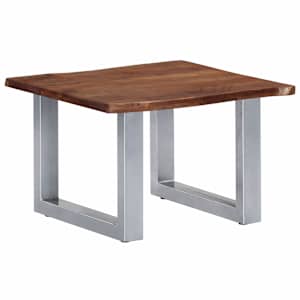 vidaXL kohvilaud naturaalsete servadega 60x60x40 cm akaatsiapuit