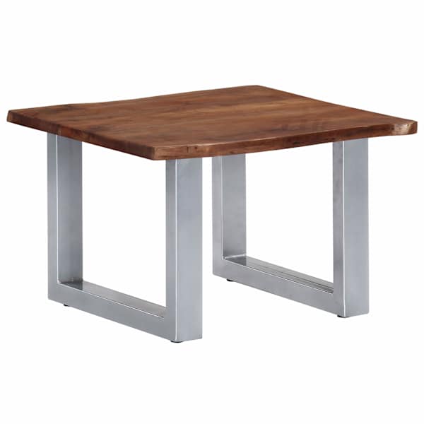 vidaXL kohvilaud naturaalsete servadega 60x60x40 cm akaatsiapuit