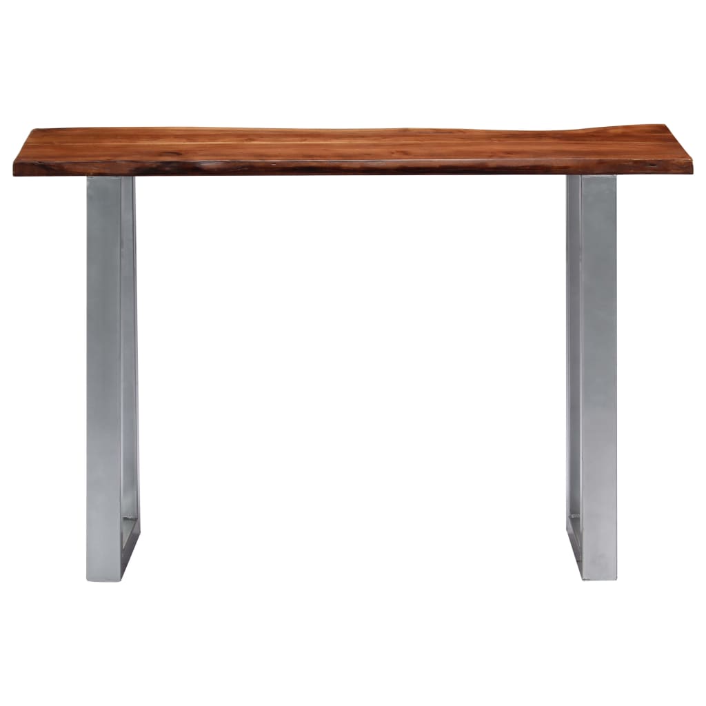 vidaXL Wandtafel 115x35x76 cm massief acaciahout en ijzer afbeelding