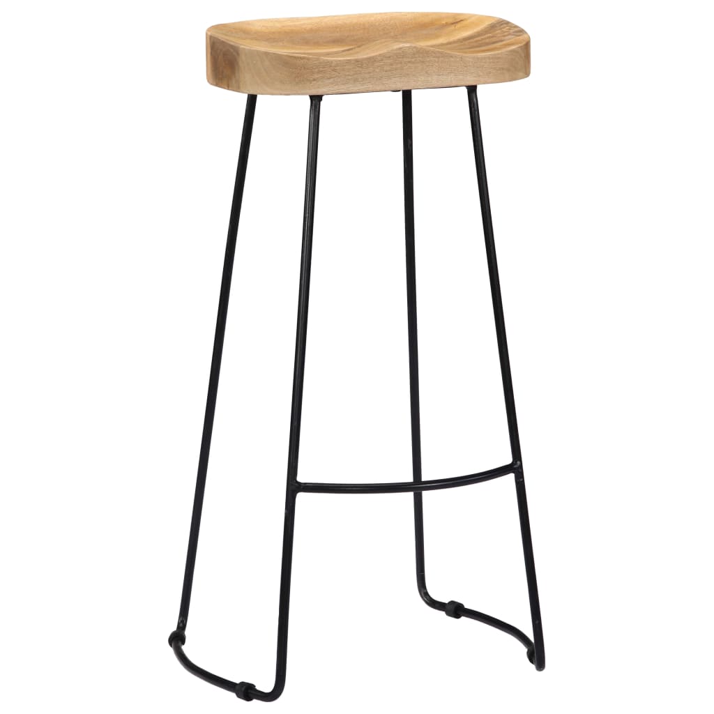 vidaXL Gavin Bar Stools 2 pcs Solid Mango Wood