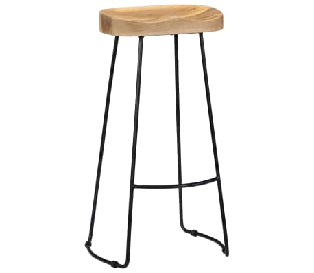 vidaXL Gavin Bar Stools 2 pcs Solid Mango Wood