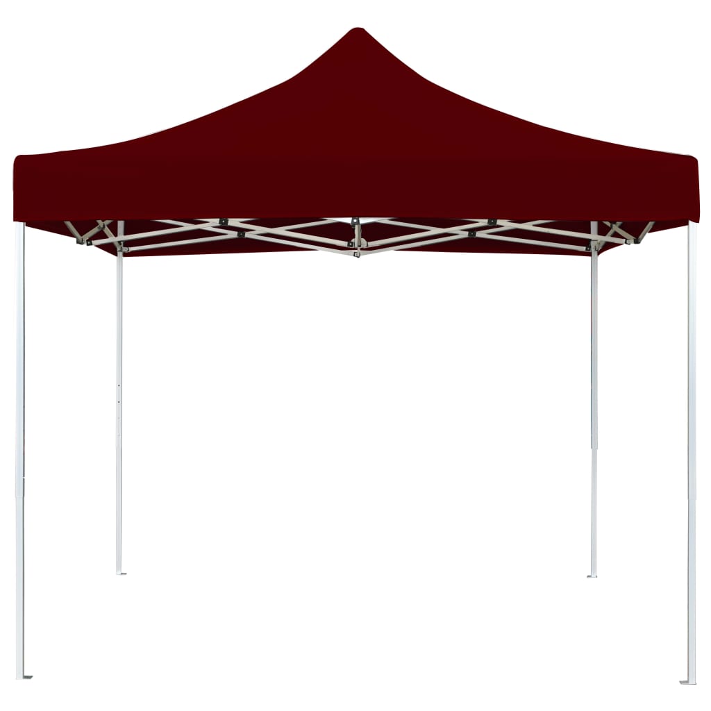 vidaXL Profesionalni sklopivi šator za zabave 3 x 3 m crvena boja vina