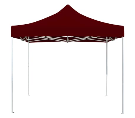 vidaXL Carpa plegable profesional aluminio rojo tinto 3x3 m