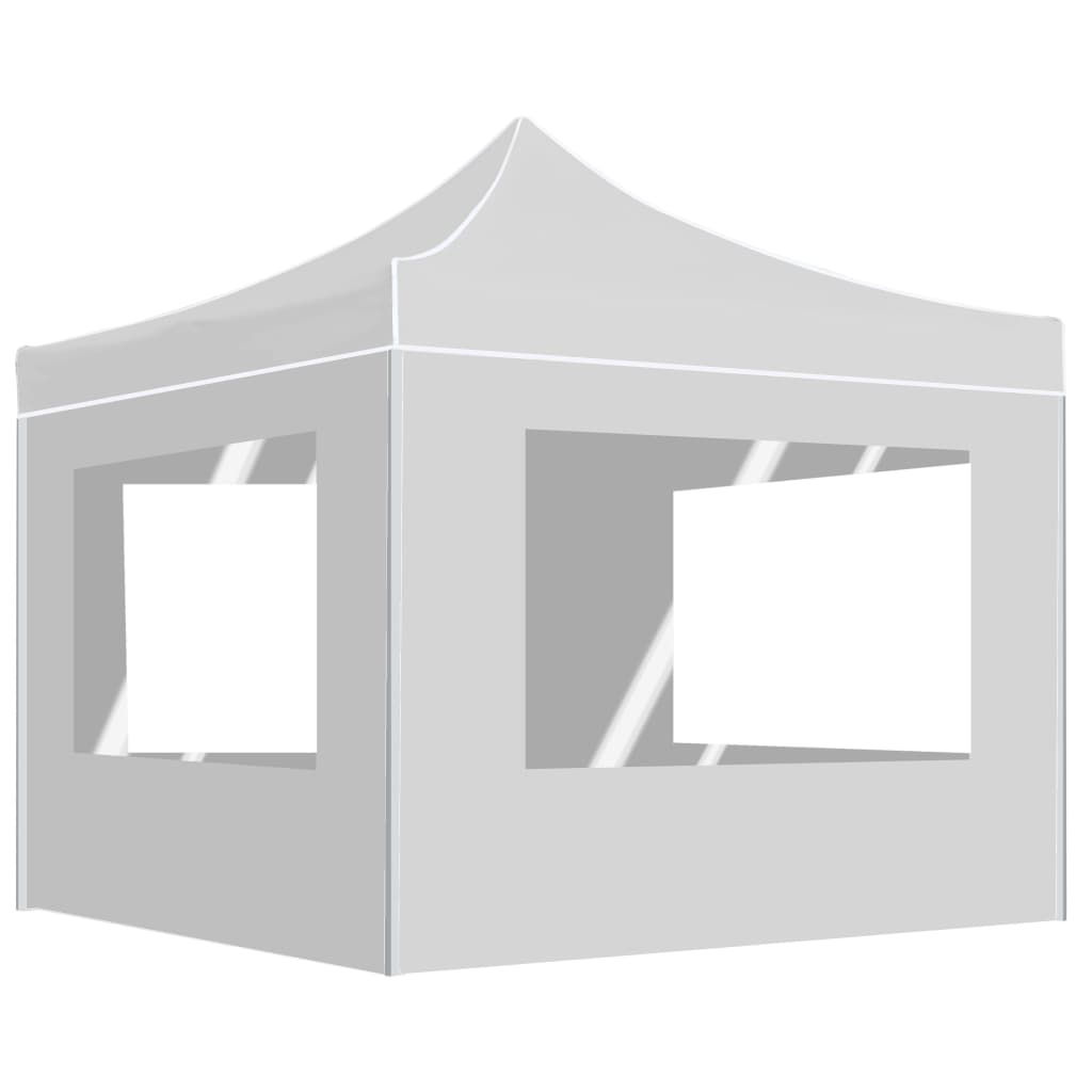 Image of vidaXL Professional Folding Party Tent with Walls Aluminium 3x3 m White