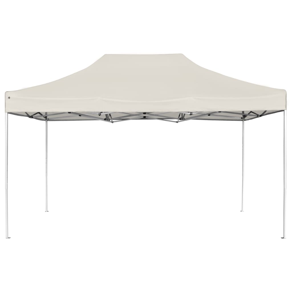 vidaXL Partytent professioneel inklapbaar 4,5x3 m aluminium crème afbeelding
